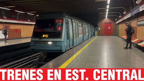 Metro De Santiago Trenes En Estaci N Central Maniobras De Cambio De