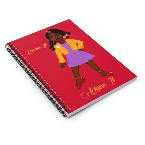 African American Spiral Notebook Featuring Syreniti Red Mah Melanin