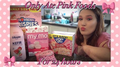 I Only Ate Pink Food For 24 Hours Youtube