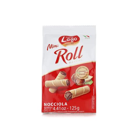 Lago Mini Roll Wafers Hazelnut G Spinneys Uae