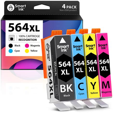 Get compatible HP 564 XL Ink Cartridges (4 Combo Pack) | Smart Ink