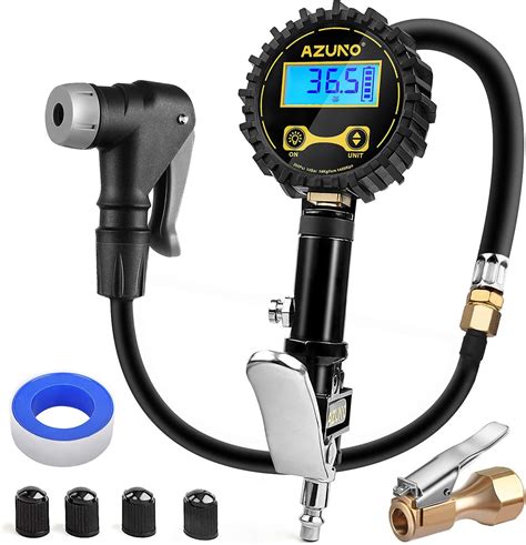 Azuno Bicycle Digital Tire Inflator With Pressure Gauge 200 Psi W