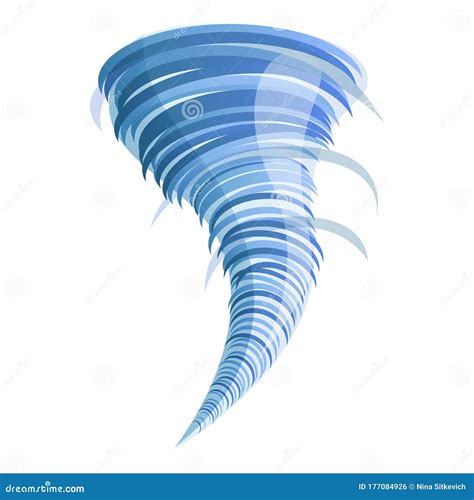 Cyclone Tornado Icon, Cartoon Style Stock Vector - Illustration of ...