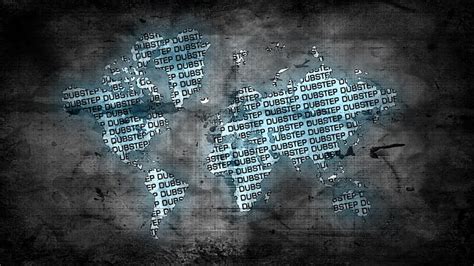 Hd Wallpaper Gray And Blue Map Illustration Music Dubstep Dabas