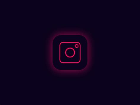 Dribbble Neon Instagram Logopng By Dominika Radwan