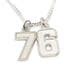 Number Necklace Silver Numbers Number Jewelry Jersey Number Etsy