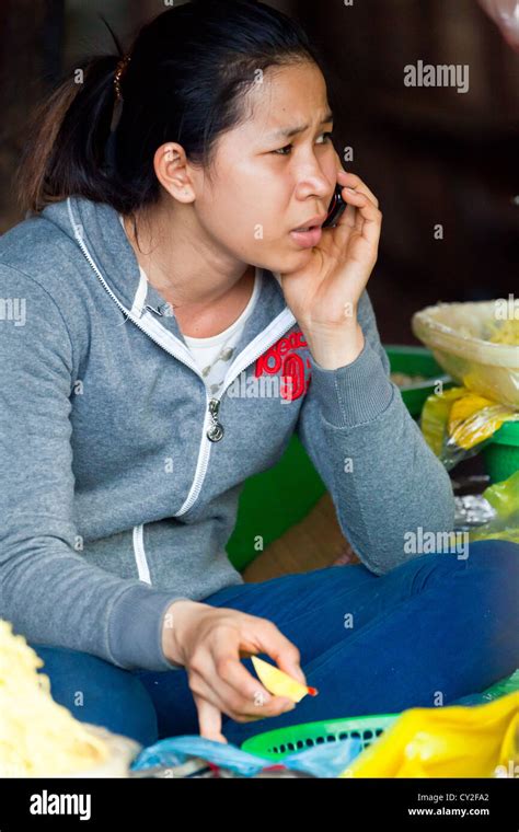 Market Woman In Phnom Penh Cambodia Stock Photo Alamy