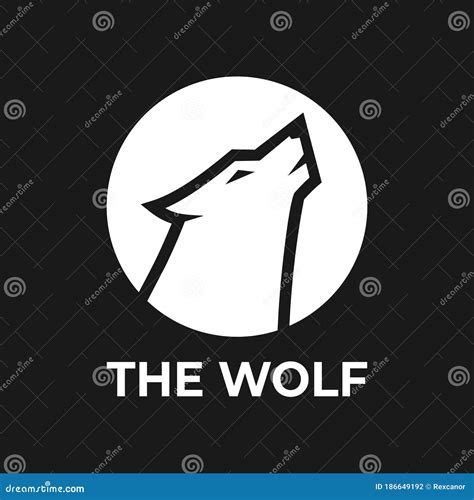 Wolf howling logo design stock vector. Illustration of forest - 186649192