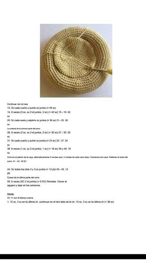 A Crocheted Hat Is Shown With Instructions To Make It