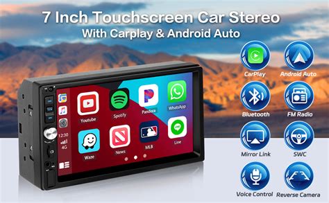 LeeKooLuu Radio Coche 2 DIN Con Apple Carplay Android Auto 7 Pulgadas