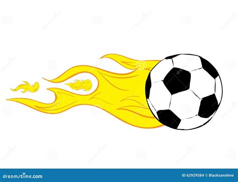 The Burning Soccerball Stock Vector Illustration Of Classical