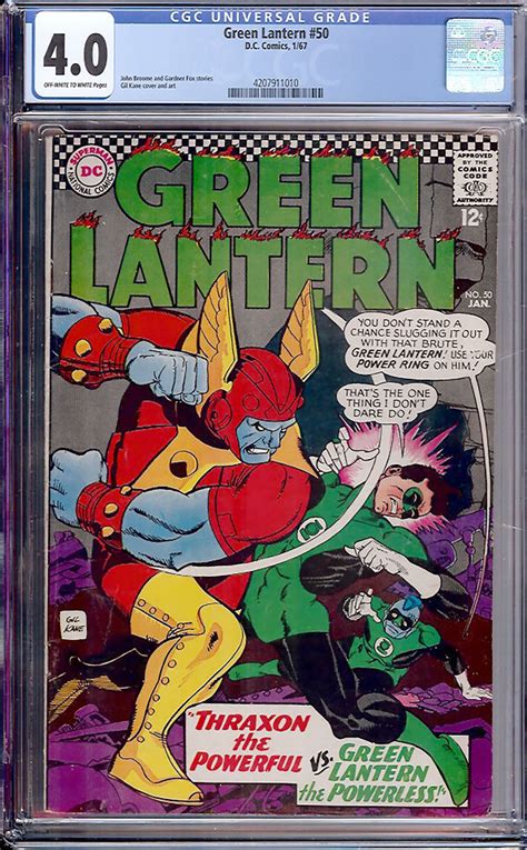 Green Lantern Cgc Ow W Auction Pedigree Comics