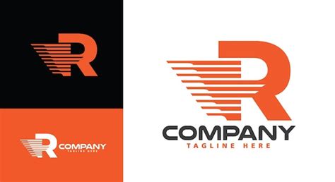 Premium Vector Modern Company Logo Letter R Express For Logistics