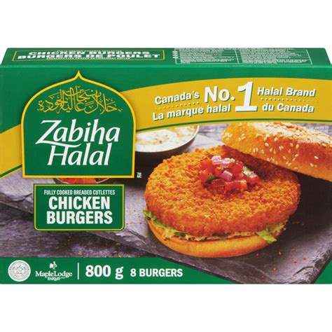 Zabiha Halal Chicken Burger 800g Chefs Depot