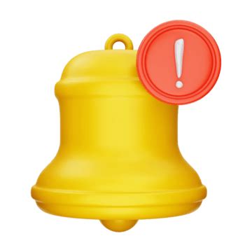 Alert Notification Bell 3d Icon Render Alert Notification Bell Alert