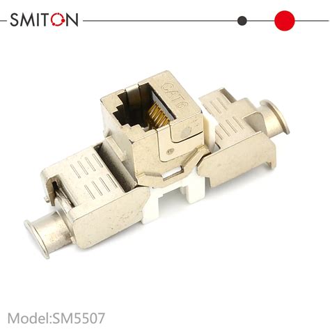 Cat5e Cat6 Cat6a Cat7 Rj45 180 Degree Toolless Shielded Ftp Stp Zinc