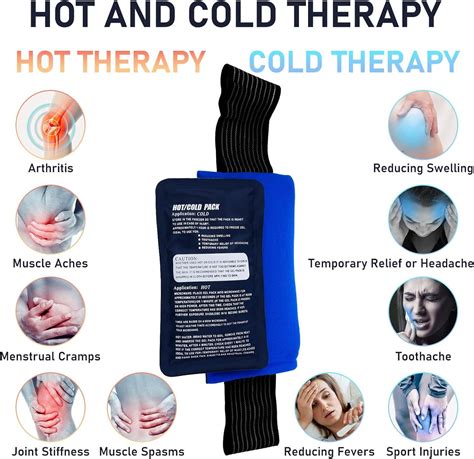 Piece Hot Cold Gel Ice Packs Set For Injuries Reusable With Adjustable Straps For Arms