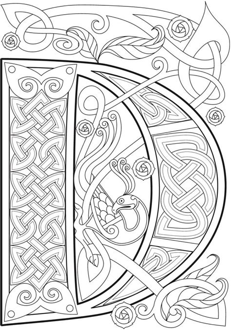 Welcome To Dover Publications Celtic Coloring Celtic Alphabet