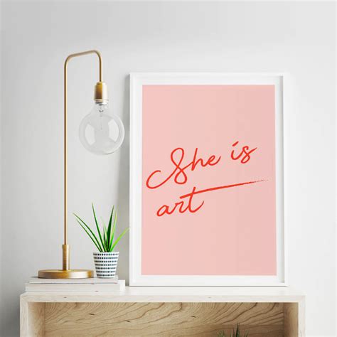 She Is Art Pink Art Print | Pink art print, Pink wall art, Pink art