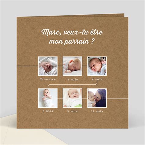 Demande Parrain Marraine Timeline Kraft Popcarte