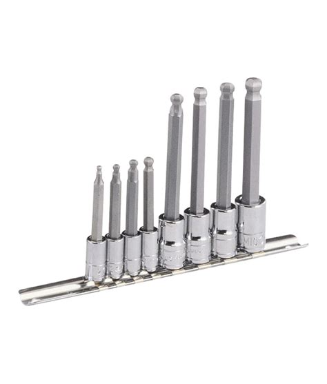 8 Piece 1 4 3 8 Dr Metric Wobble Hex Bit Socket Set Long Genius