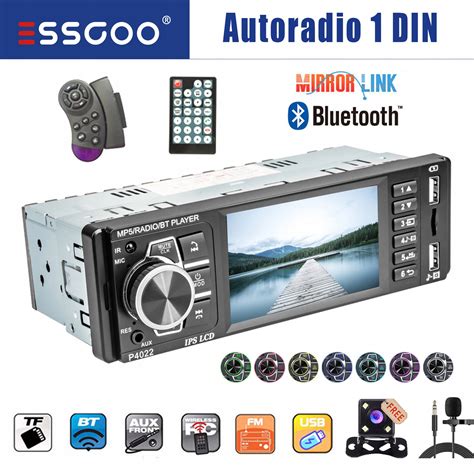 RADIO SAMOCHODOWE 4 1DIN Bluetooth USB AUX SD MIKROFON PILOT ZESTAW