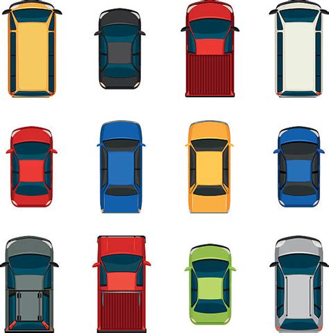 Parked Car Top Down stock vectors - iStock