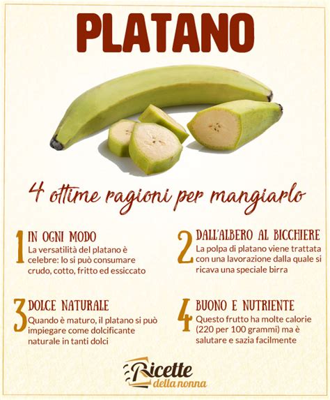 Platano proprietà benefici e controindicazioni Ricette della Nonna