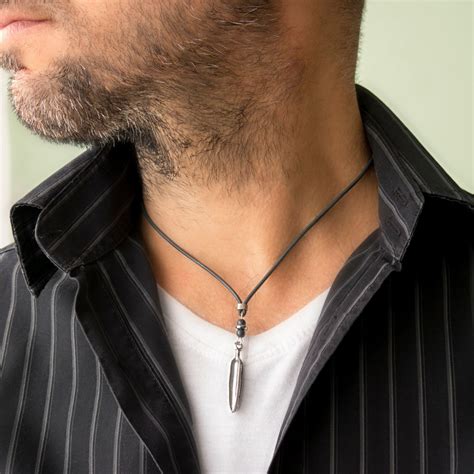 Mens Necklace Mens Choker Necklace Mens Etsy Mens Leather