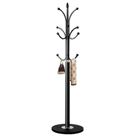 Tenkovic Freestanding Metal Coat Rack Stand Quartz Base Hall Tree With