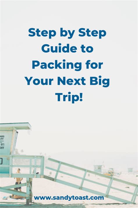 Step By Step Guide To Packing For Your Next Big Trip Sandy Toast