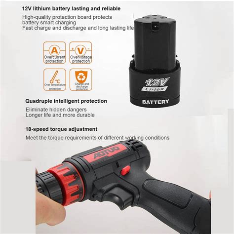 V Cordless Drill Electric Screwdriver Mini Wireless Power Driver Dc