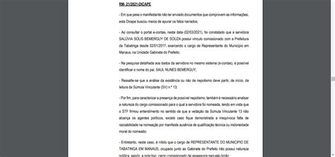 Prefeito De Tabatinga Acusado De Nepotismo Por Nomear Filha