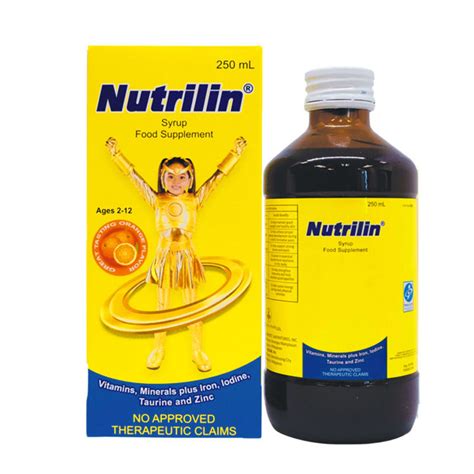 NUTRILIN Syrup Food Supplement 250ml, kids vitamins syrup, vitamins for kids, vitamin for ...