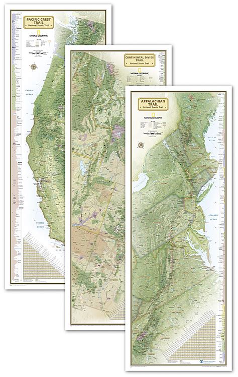 Pacific Crest Trail Wall Map By National Geographic The Map 51 Off