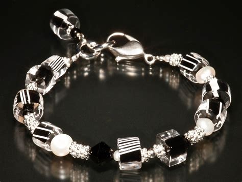 Karma Black And White Bracelet By Ricky Bernstein Beaded Bracelet