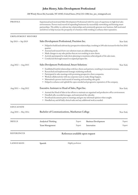 8 Sales Resume Examples And Templates 2024 ·