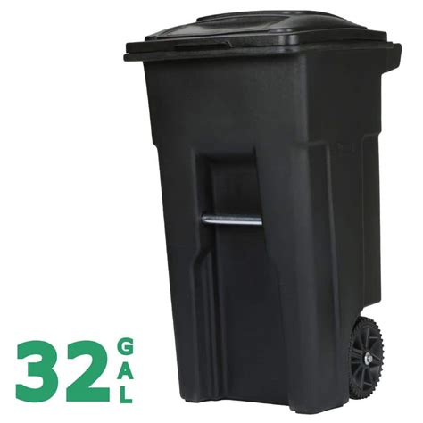 Toter 96 Gallon Black Rolling Outdoor Garbagetrash Can 50 Off