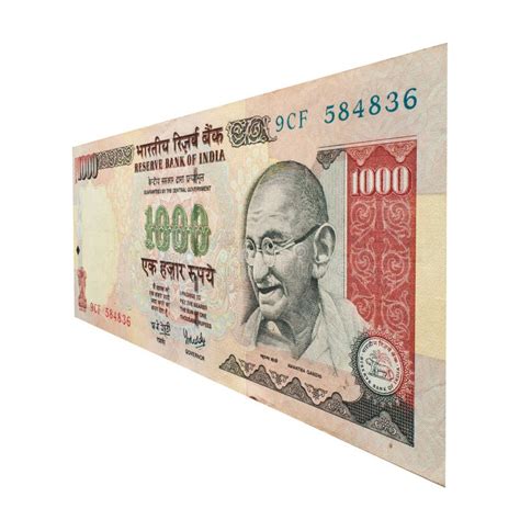 1000 Rupee Note with Mahatma Gandhi Stock Image - Image of exchange, money: 37082179