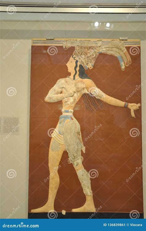 Relief Fresco Depicting The Prince Of The Lilies From The Knossos