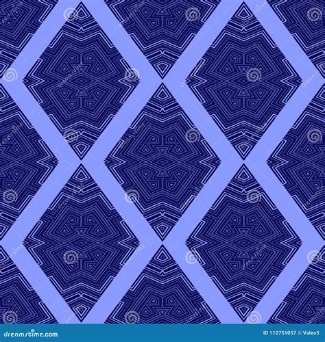 Ornamental Rhombus Seamless Pattern Stock Vector Illustration Of