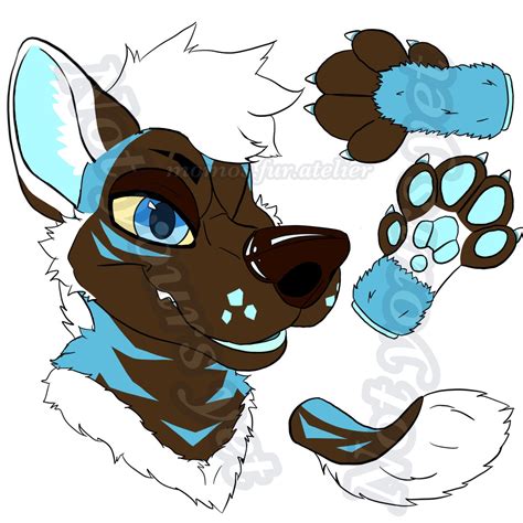 Striped Hyena Furry Fursuit Friendly Adopt Adoptable Fursona Design Art