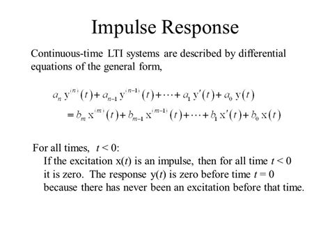 Impulse Response Equation