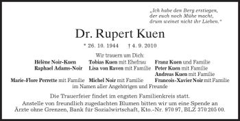 Traueranzeigen Von Rupert Kuen Trauer Merkur De