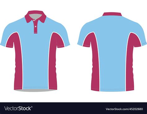 Polo Shirt Mock Up Templates Royalty Free Vector Image