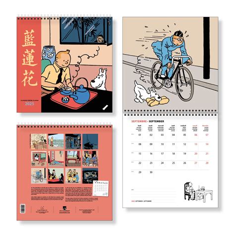 Large Calendar Tintin Accueil Boutique Tintin Tintin B