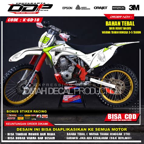 Jual DECAL GORDON FULL BODY AKSESORIS VARIASI STICKER MOTOR KAWASAI KLX