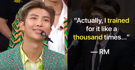 Bts S Rm Reveals How He Prepared And How He Felt After The United