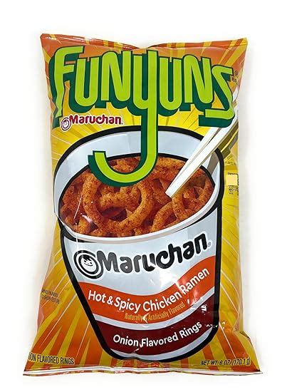 Amazon Funyuns Maruchan Hot Spicy Chicken Ramen Onion Flavored Rings Oz Bag