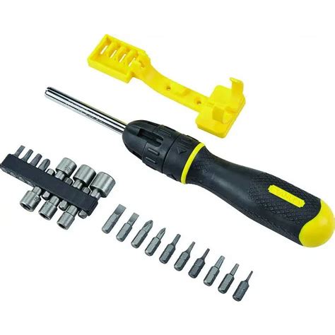 New Stanley Tool 62 574 Ratcheting Screwdriver Set Multi Bit Drive 10